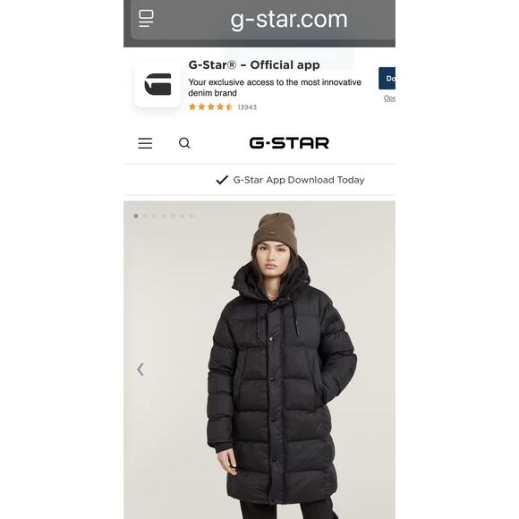 New G-STAR Puffer Coat $330 on website NWT - Picture 2 of 9